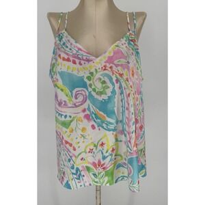 Lauren Ralph‎ Lauren Women's XL  Satin Floral Watercolor Camisole Sleepwear